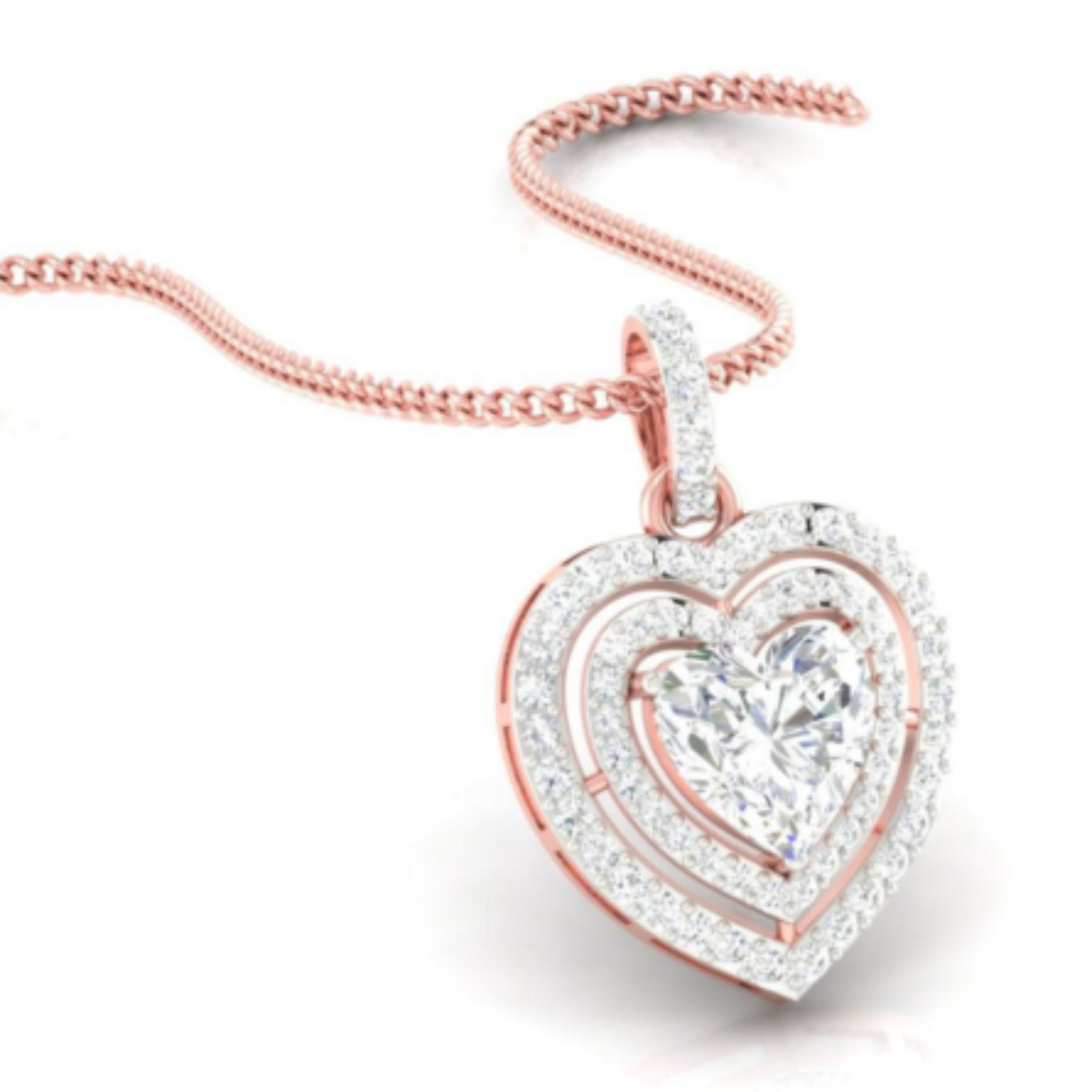 Threefold Love Rose Gold Pendant