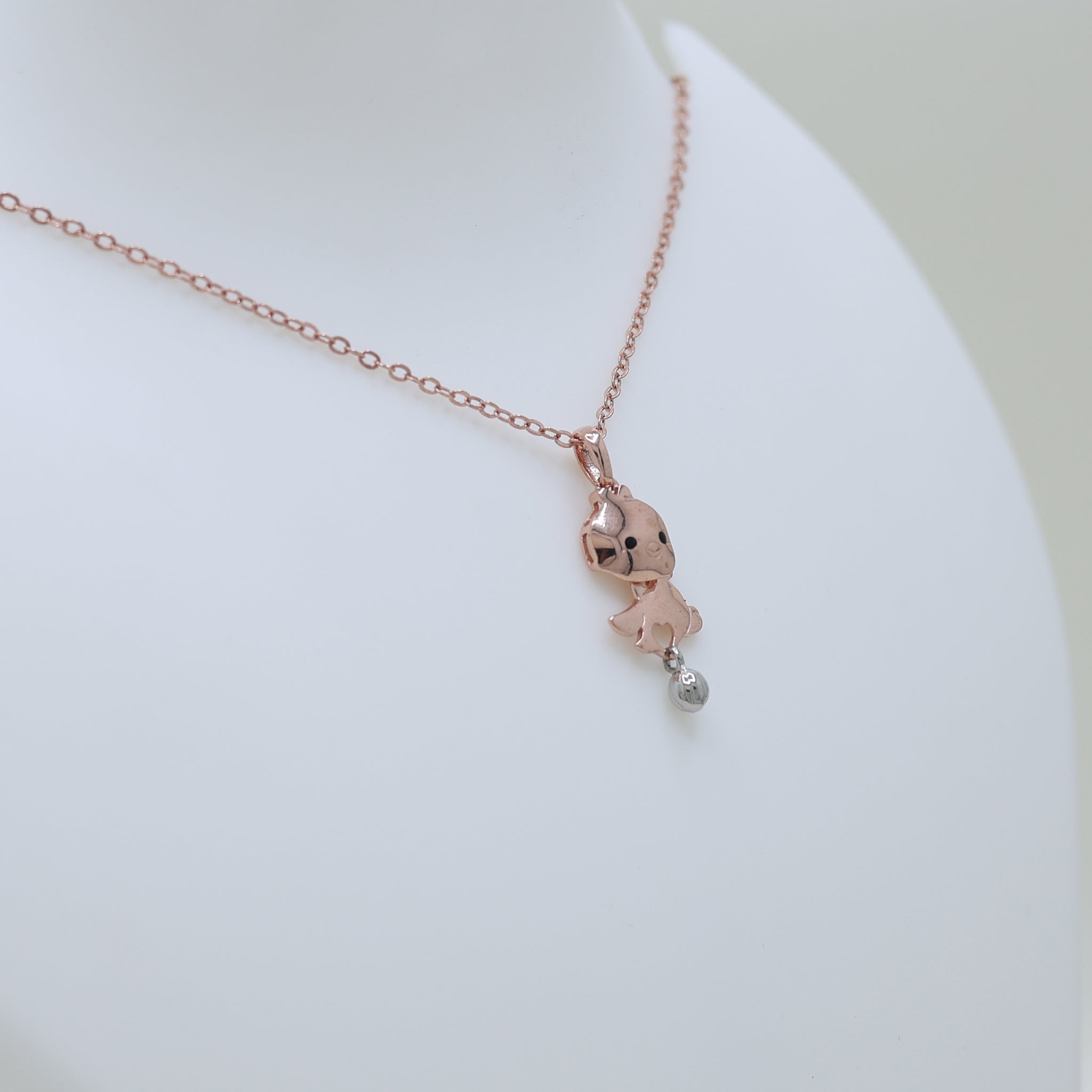 Small Playful Silver Rose Gold Tweety Bird Pendant For Kids