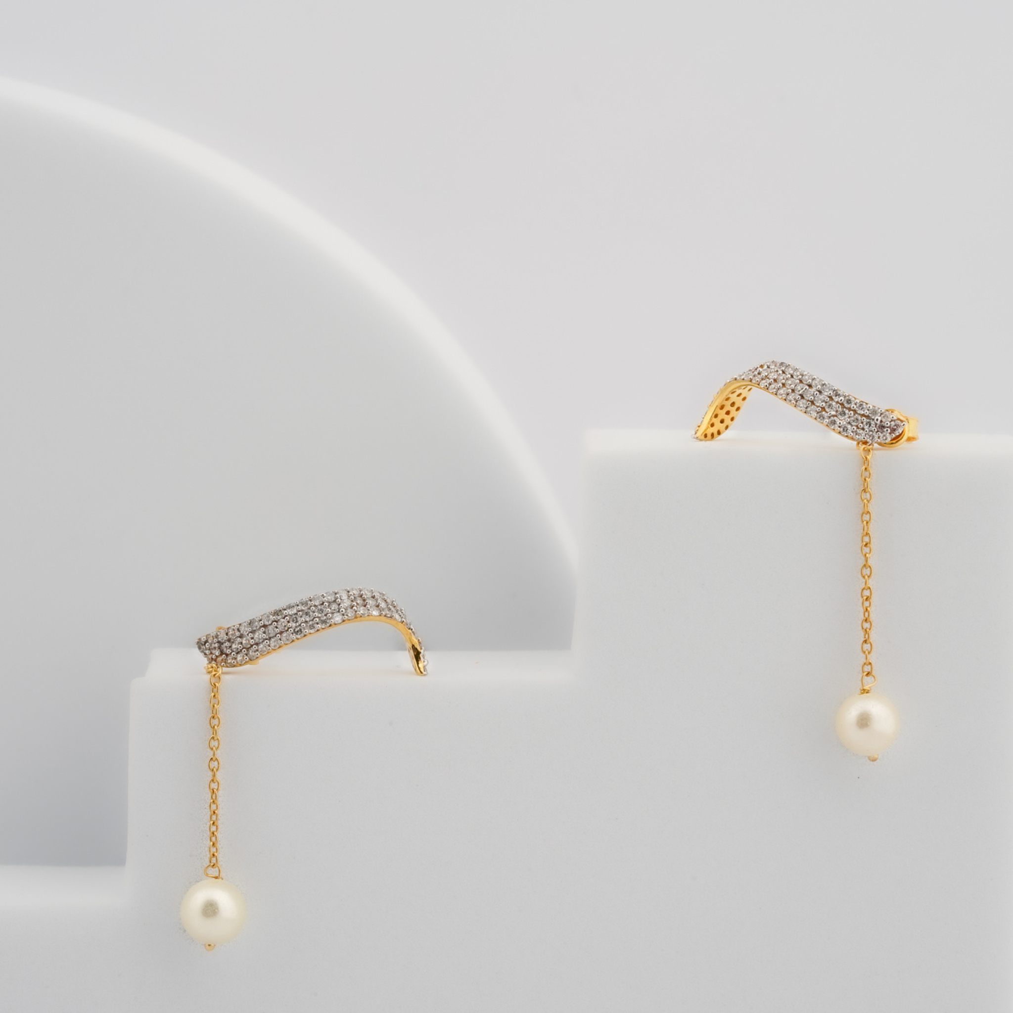 Classic Pearl Tassel Drop Earrings