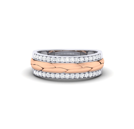 Stackable White Gold Silver Eternity Ring For Woman