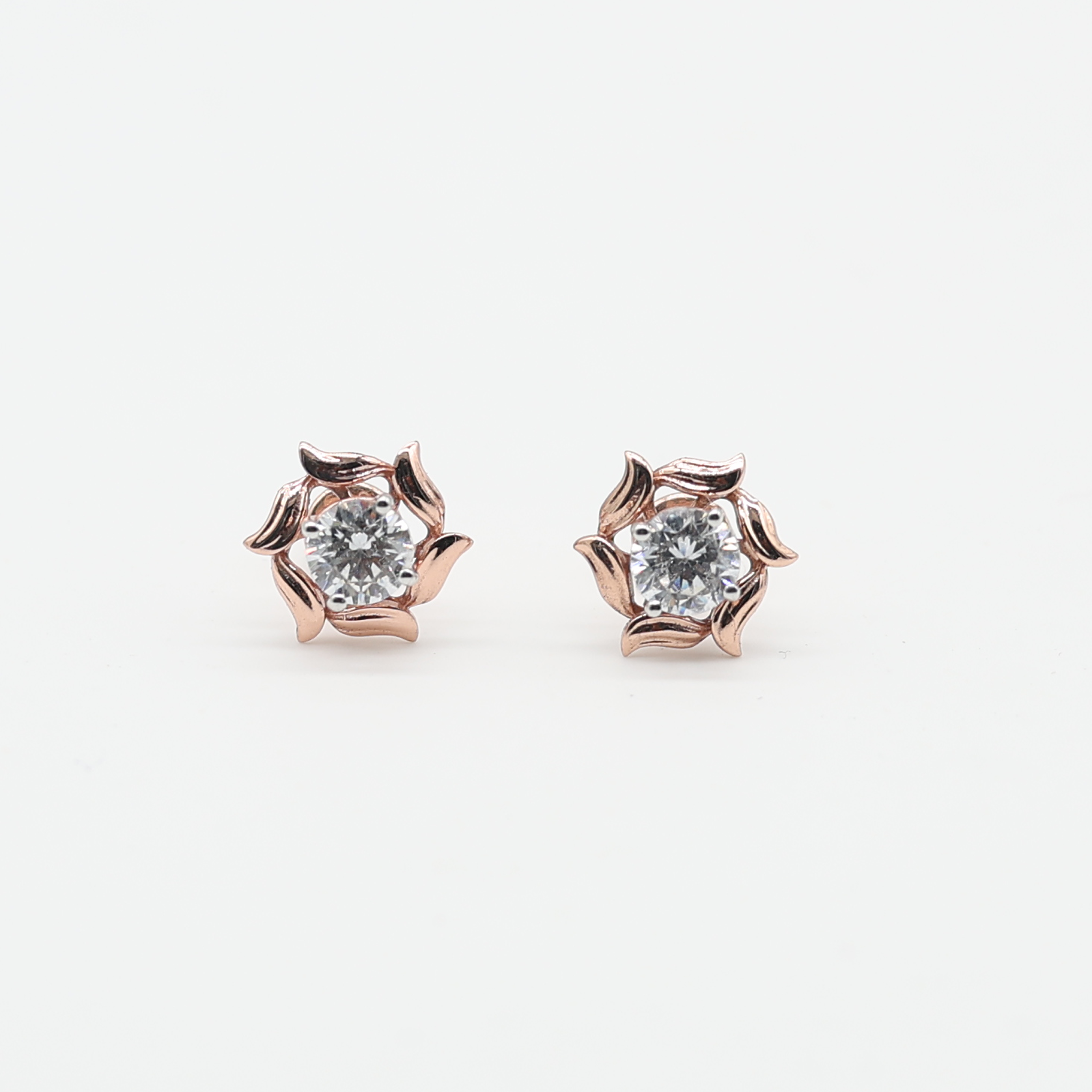 Rose Gold Adjustable Silver Flowerettes Stud Earring For Woman