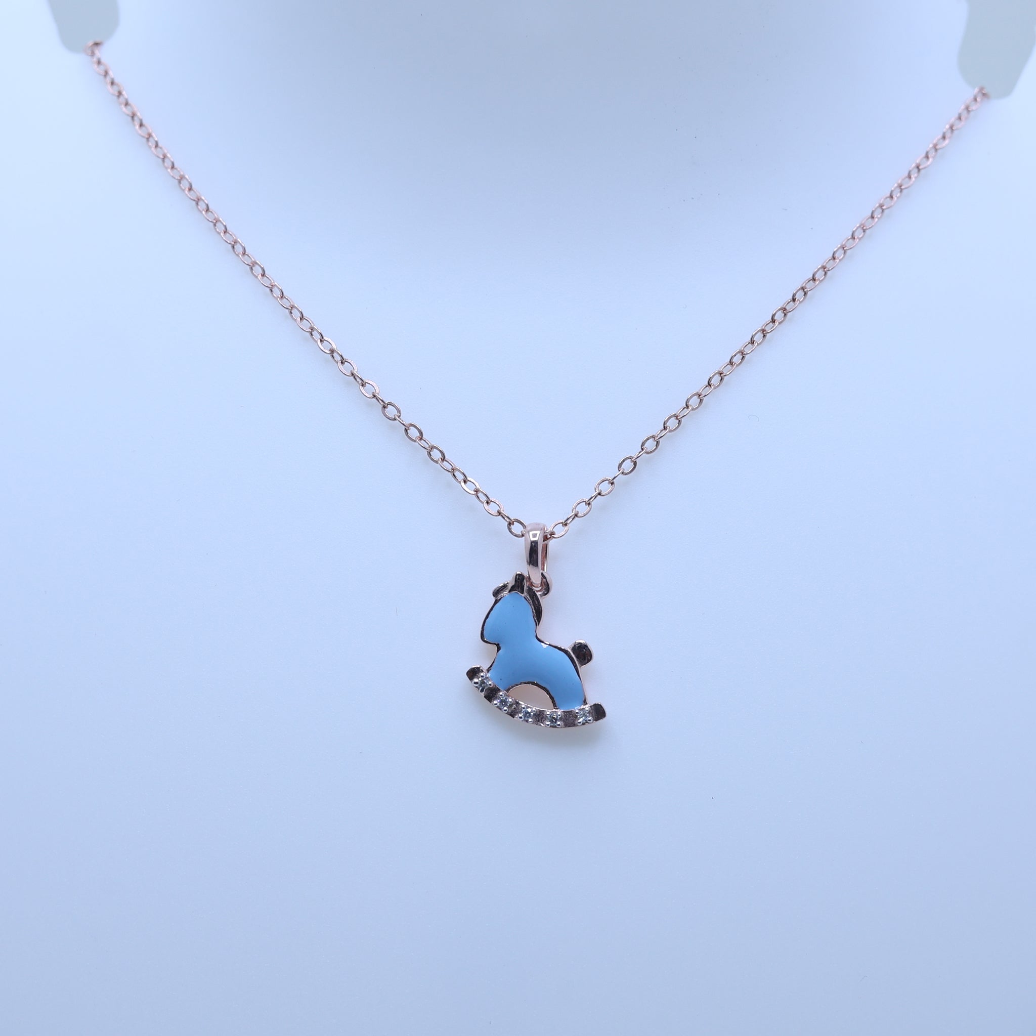 Silver Unicorn Rose Gold Pendant For Kids