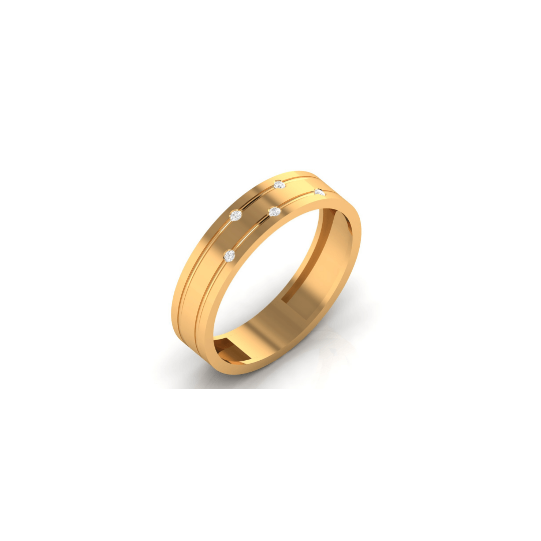 Adjustable Silver Yellow Gold Modern Dual Layered Band For Couple