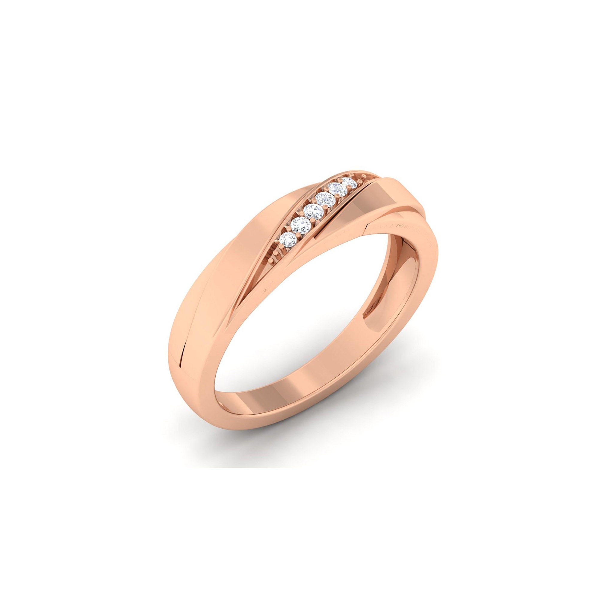 Adjustable Sleek Silver Rose Gold Wave Band