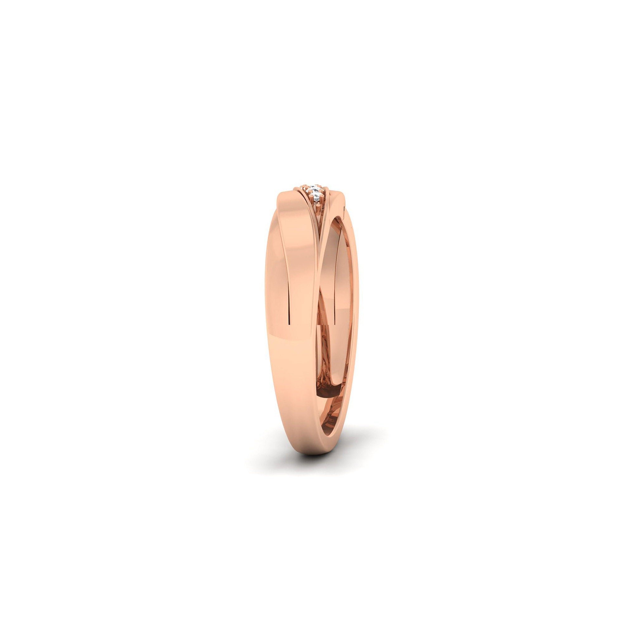 Adjustable Sleek Silver Rose Gold Wave Band