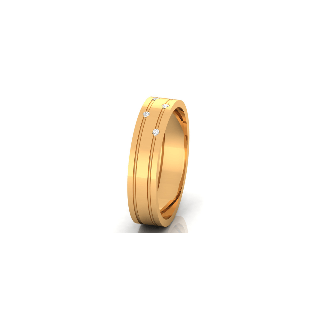 Adjustable Silver Yellow Gold Modern Dual Layered Band For Couple