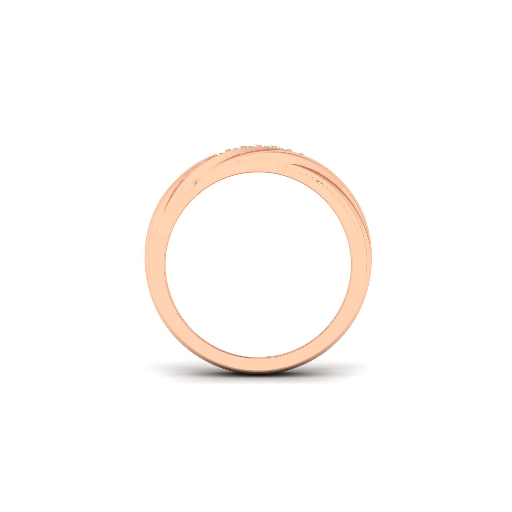 Adjustable Sleek Silver Rose Gold Wave Band