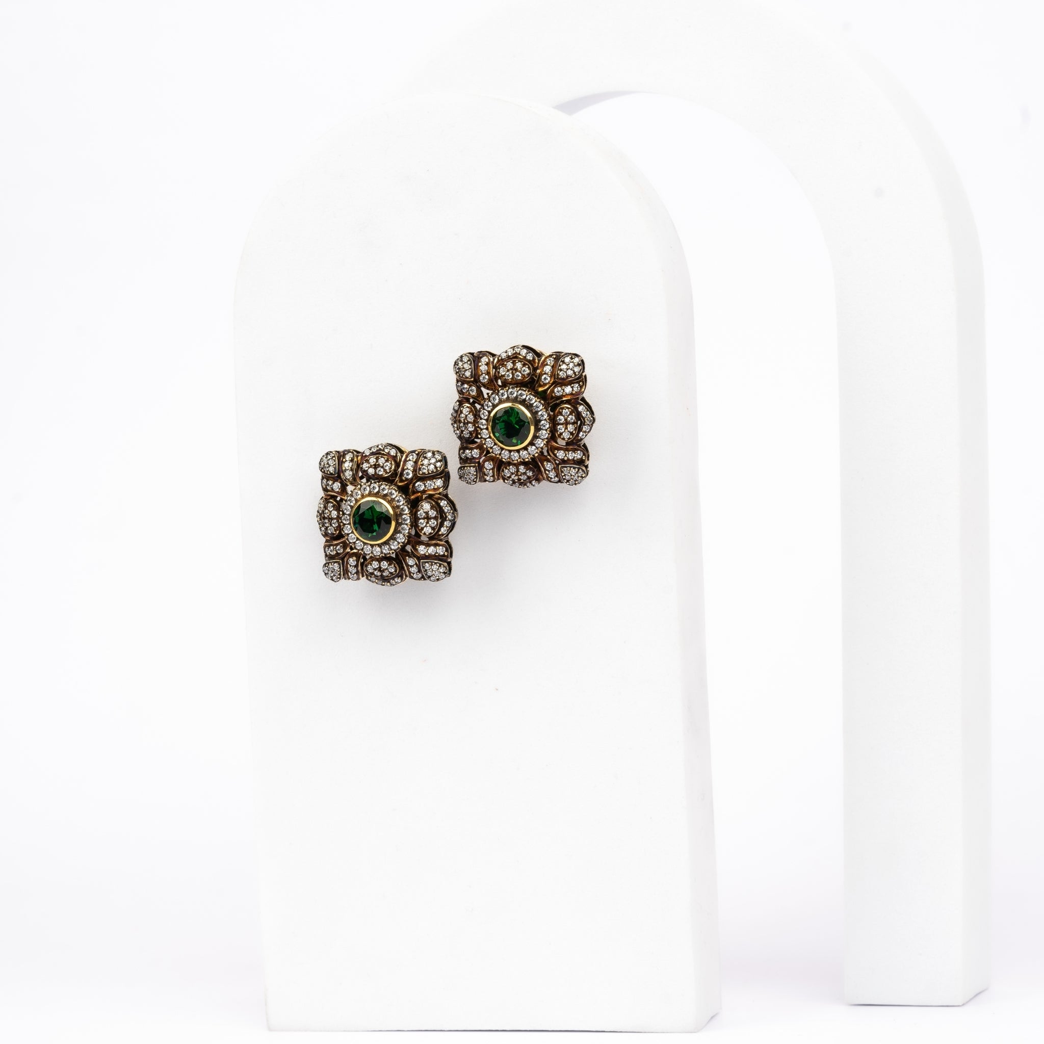 Floral Square Elegance Earrings