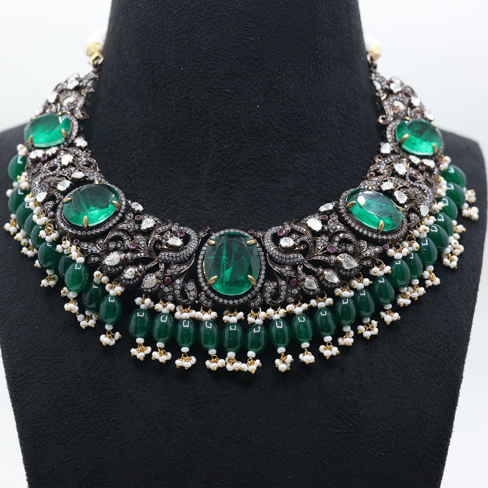 Antique Plated Vintage Kundan Necklace For Women