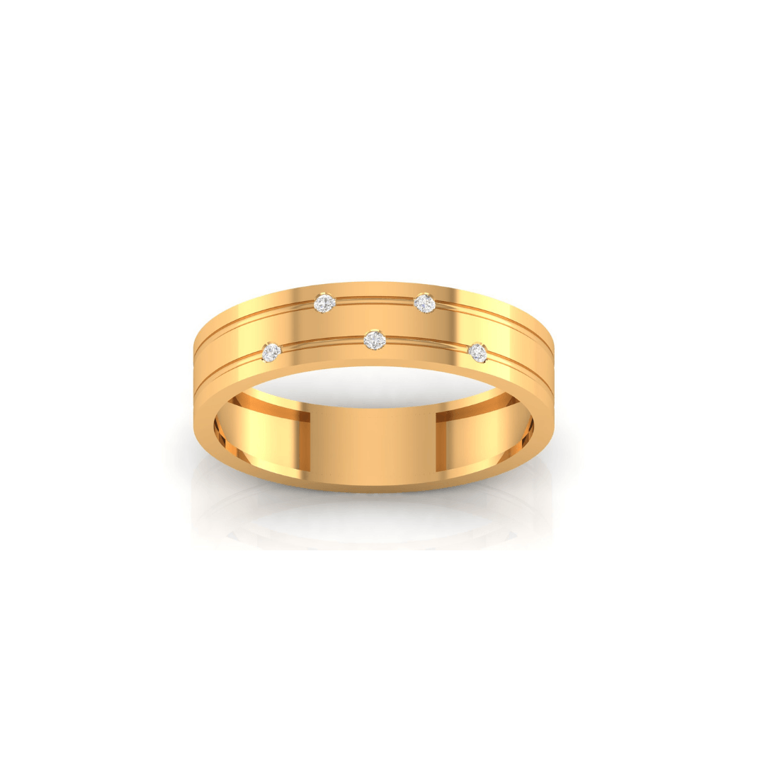 Adjustable Silver Yellow Gold Modern Dual Layered Band For Couple