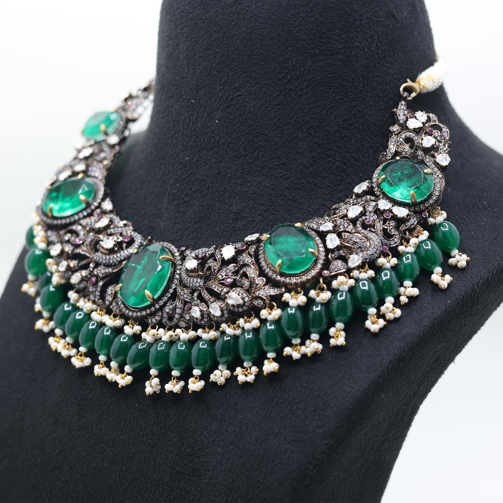 Antique Plated Vintage Kundan Necklace For Women