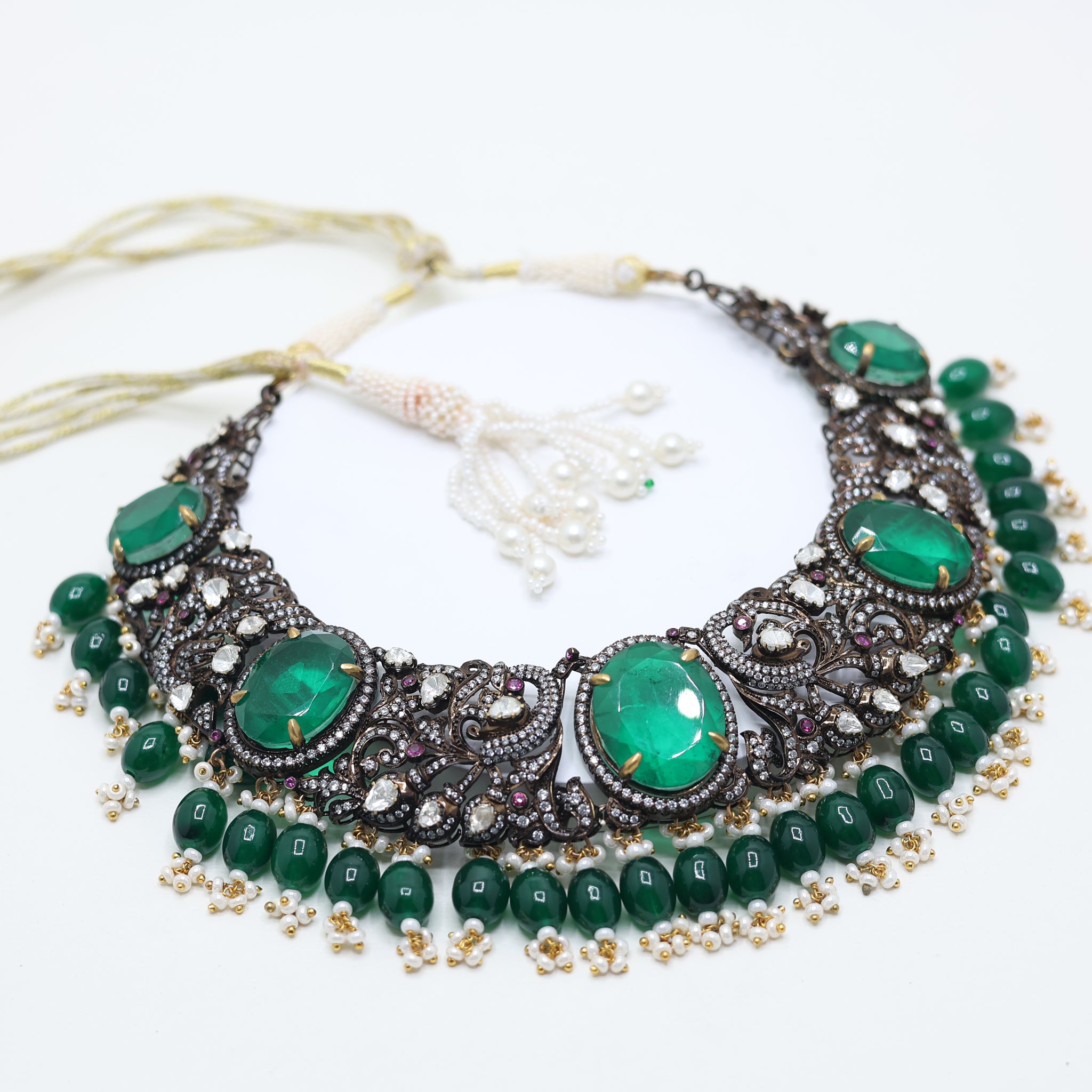 Antique Plated Vintage Kundan Necklace For Women