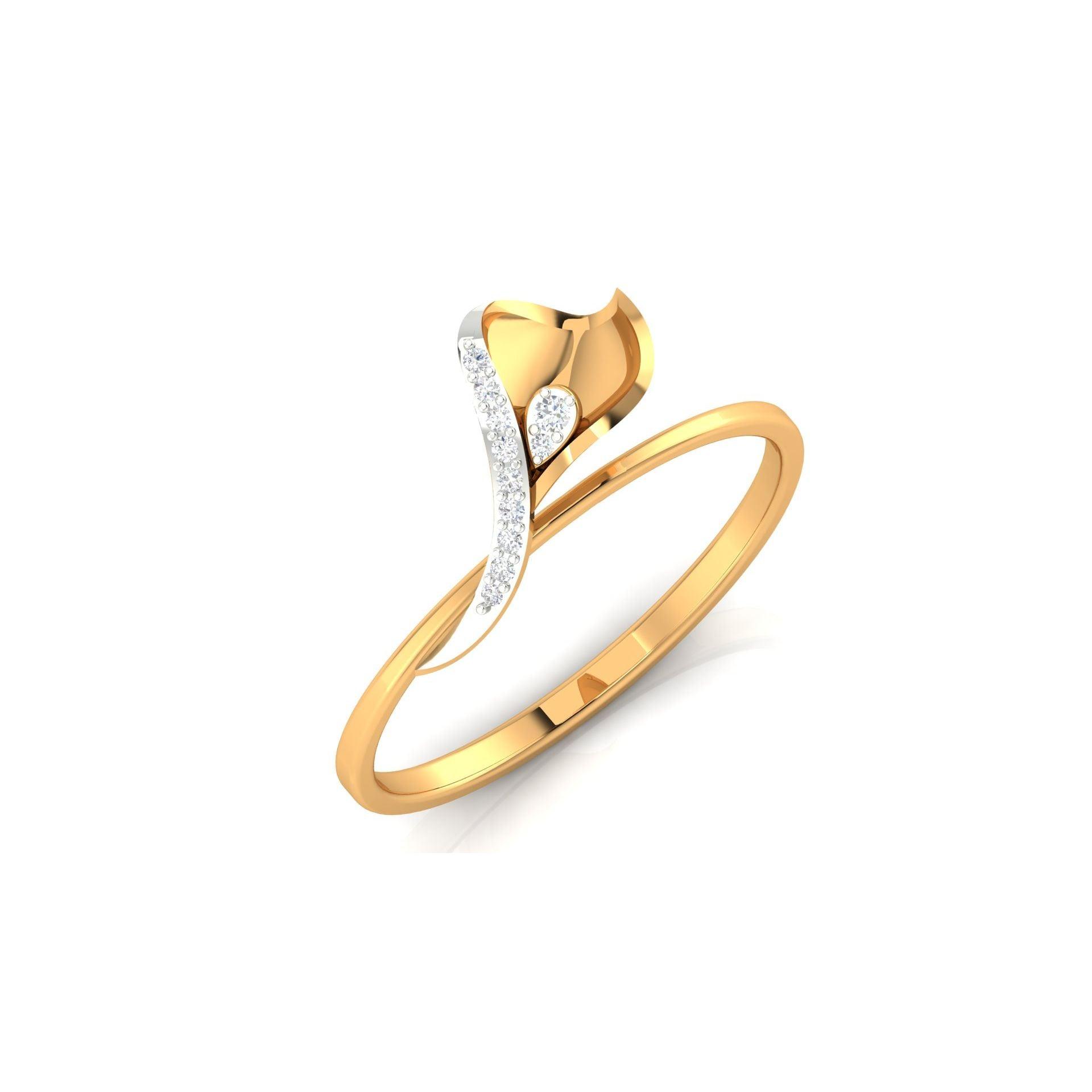 925 Silver Gilded Simplicity Delicate Gold-Plated Ring AUS-341 - Auory