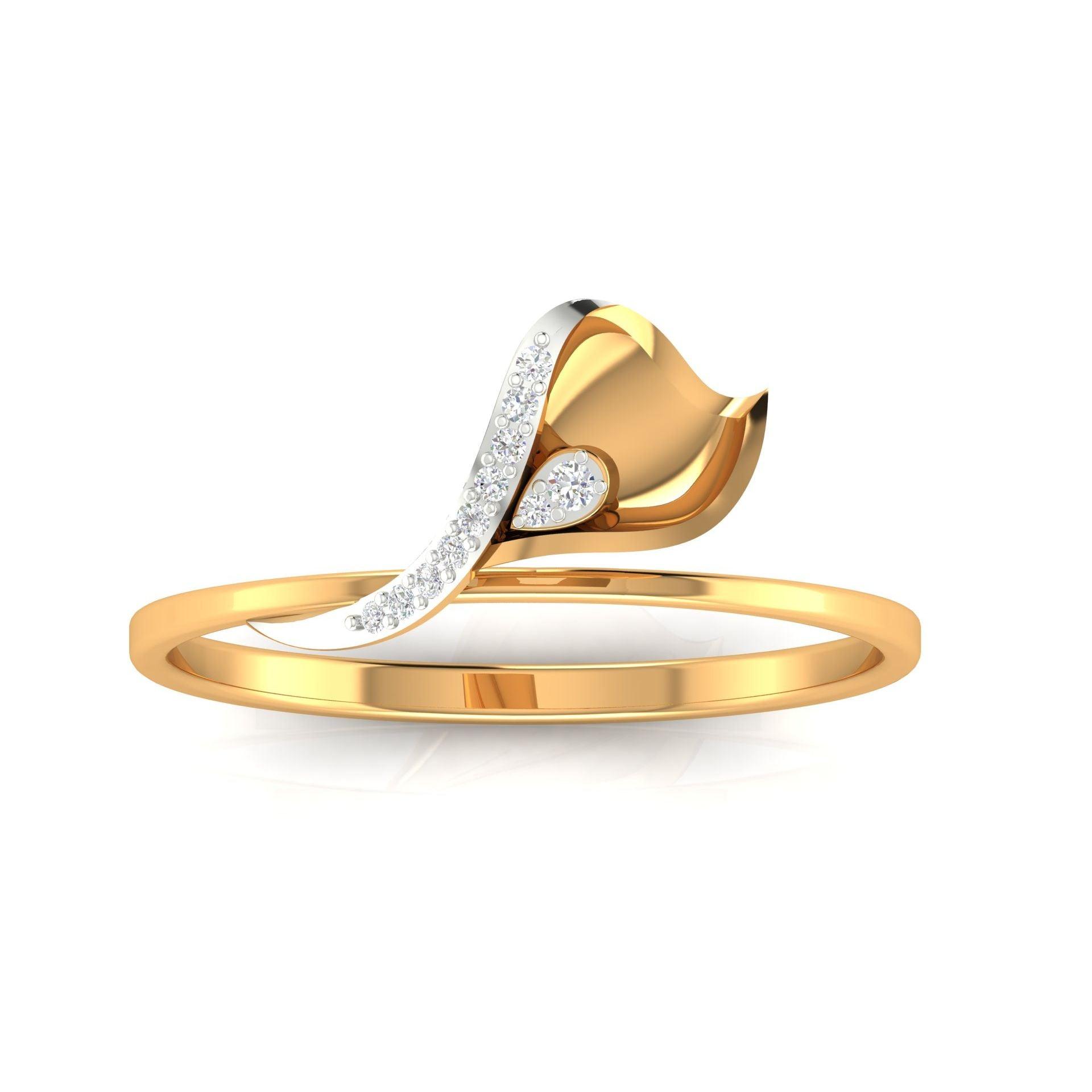 925 Silver Gilded Simplicity Delicate Gold-Plated Ring AUS-341 - Auory