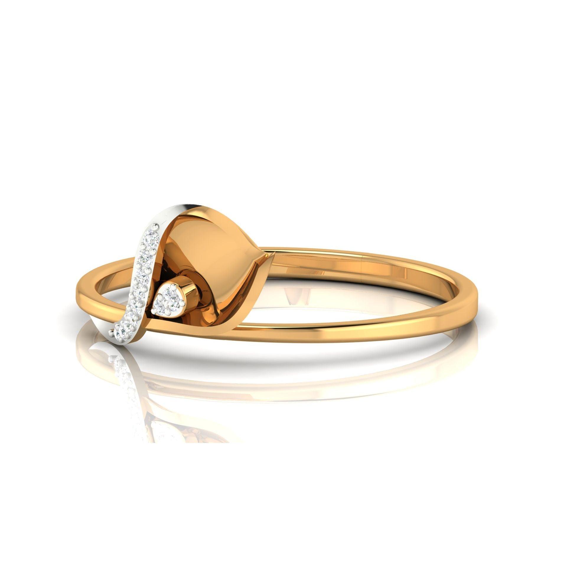 925 Silver Gilded Simplicity Delicate Gold-Plated Ring AUS-341 - Auory