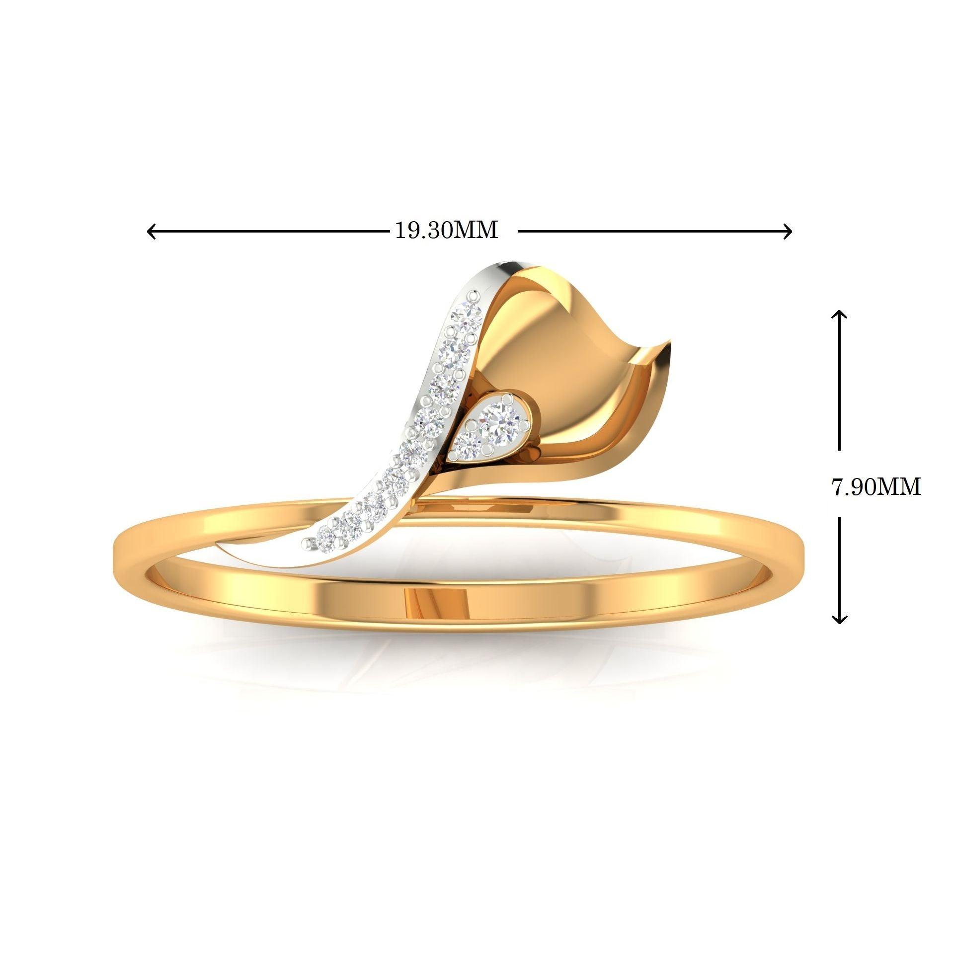 925 Silver Gilded Simplicity Delicate Gold-Plated Ring AUS-341 - Auory