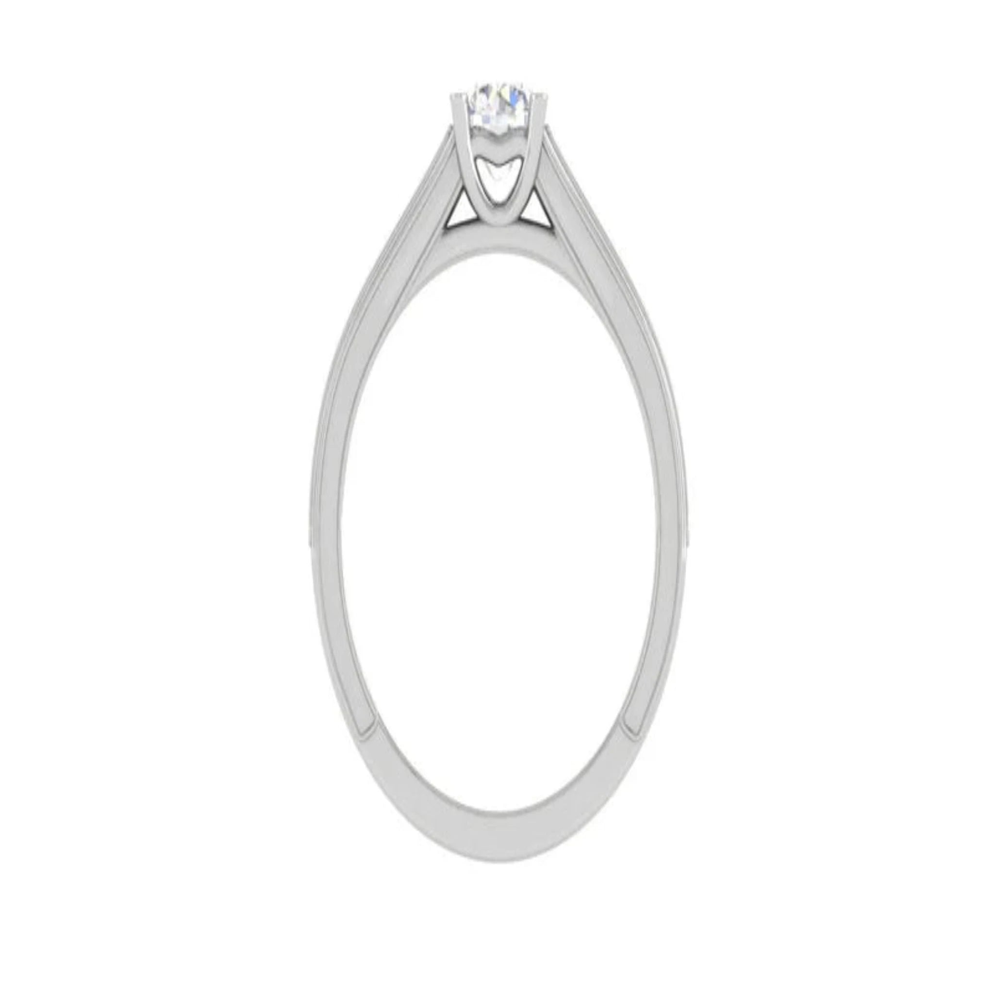 White Gold Adjustable Silver Shimmering Channel-Set Diamond Bridal Ring For Woman