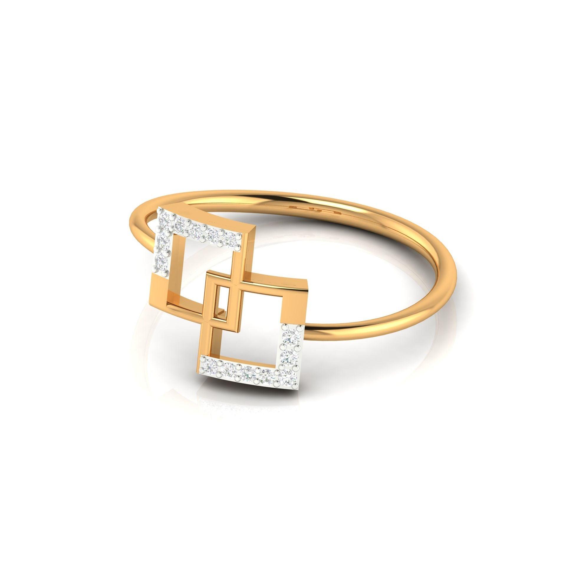 925 Stealing Silver Mystery of Stolen Rectangular Gold-Plated Ring AUS - 333 - Auory