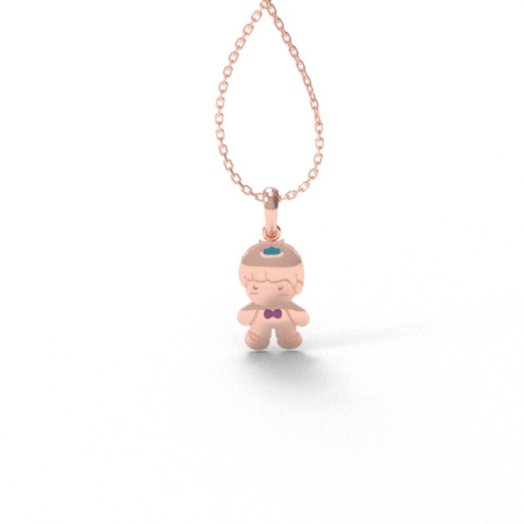 925 Sterling pink Sonshine Kid's Pendant - Auory