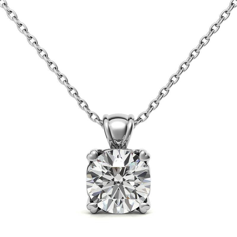 925 Sterling Silver culpted Square Solitaire Pendant AUS-683 - Auory