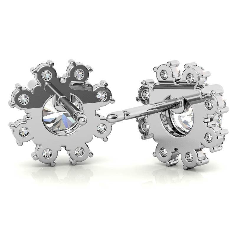 925 Sterling Silver Dazzle Solitaire Earring AUS-559 - Auory