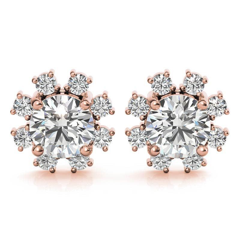 925 Sterling Silver Dazzle Solitaire Earring AUS-559 - Auory