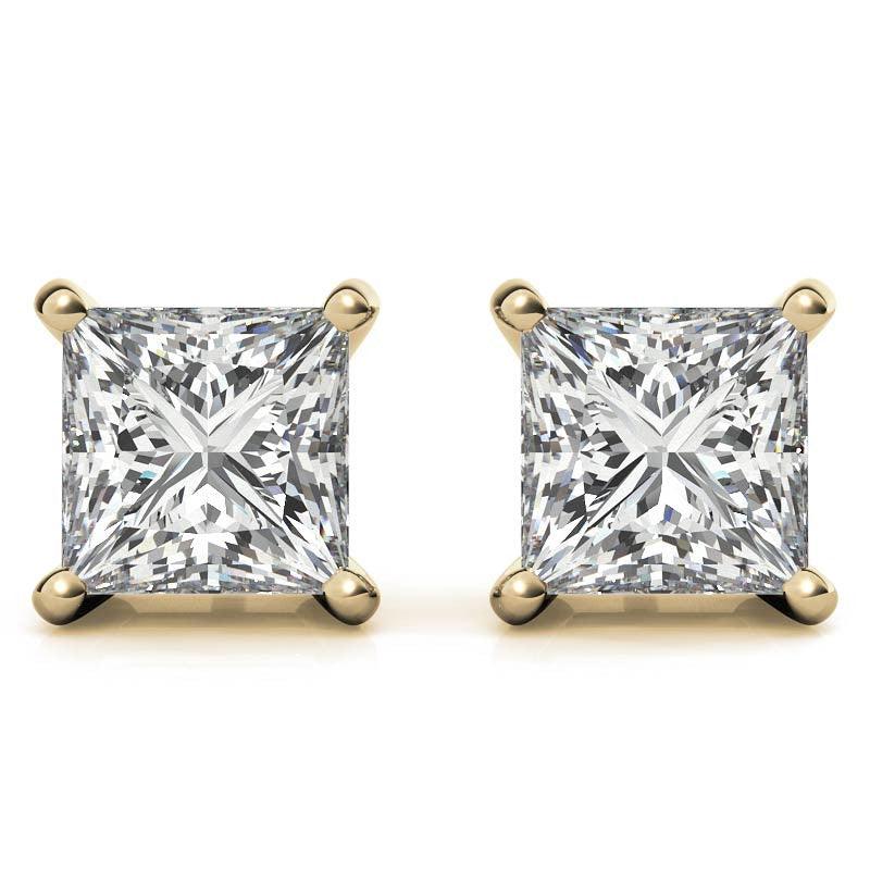 925 Sterling Silver Dazzling Solitaire Solitaire Earring AUS-525 - Auory