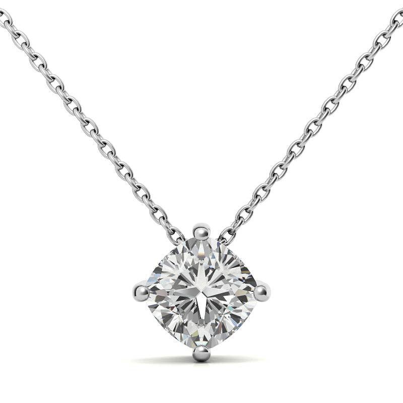 925 Sterling Silver Dewdrop Solitaire Pendant AUS-662 - Auory