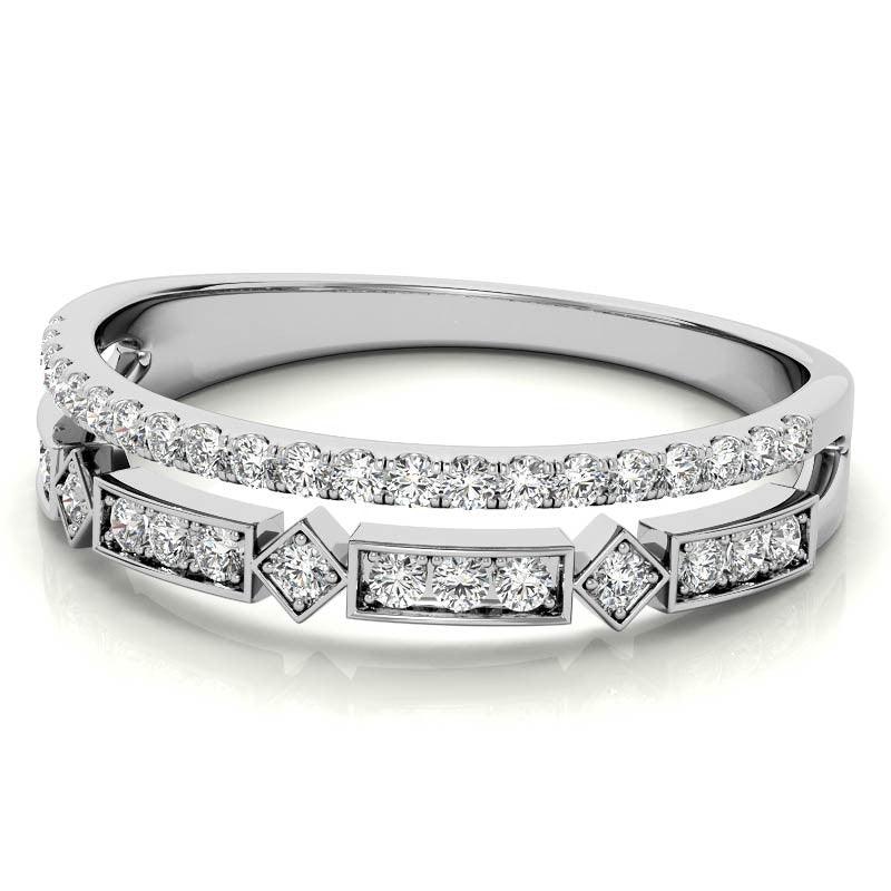 925 Sterling Silver "Double Delight" Women's Band - Auory
