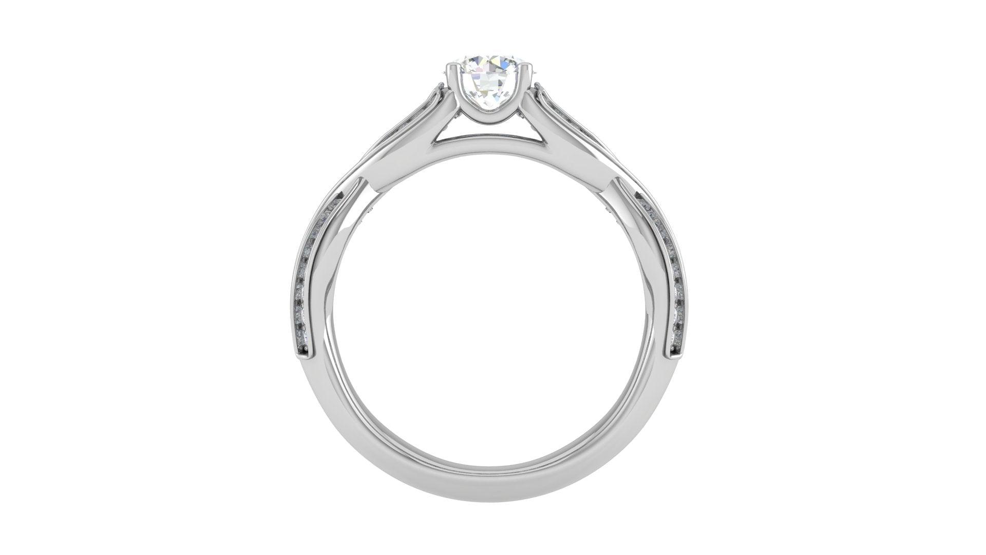 925 Sterling Silver Elegance in the Solitaire Bridal Ring AUS-292 - Auory