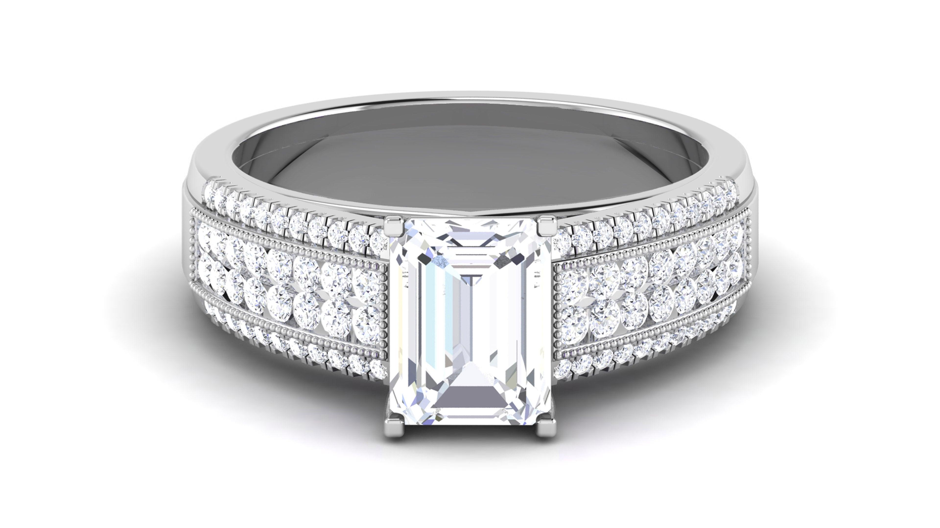 925 Sterling Silver Enchanting Elegance Graceful Bridal Rings AUS-311 - Auory