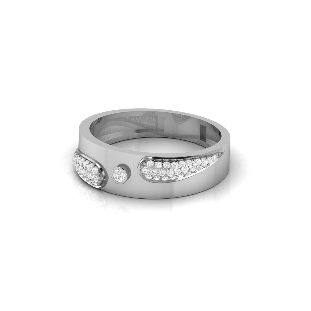 925 Sterling Eternal Embrace Silver Platinum Adjustable Couple Bands AUS-109 - Auory