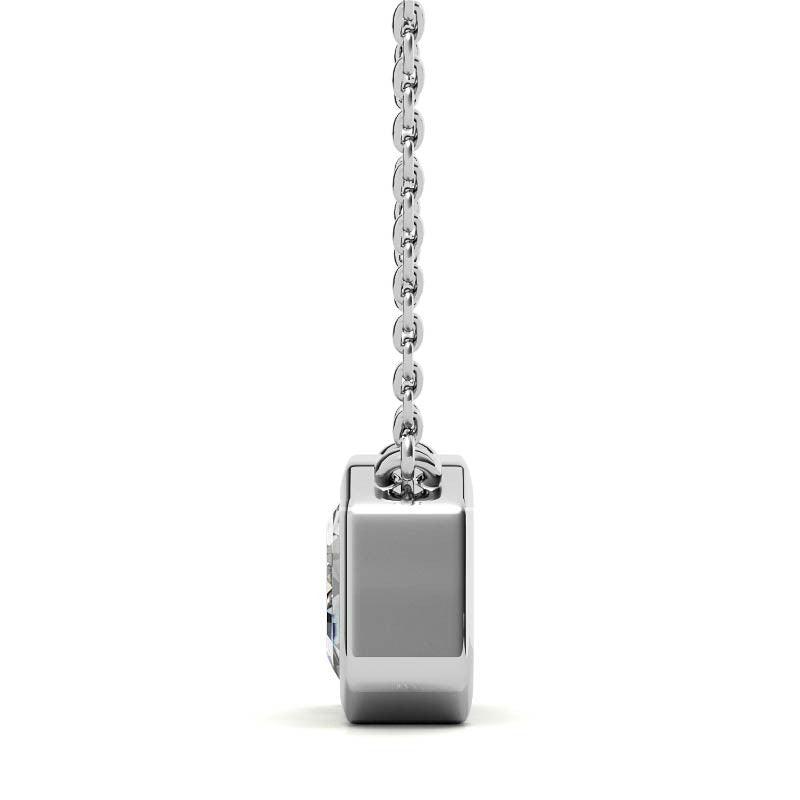 925 Sterling Silver Glamour Solitaire Pendant AUS-654 - Auory