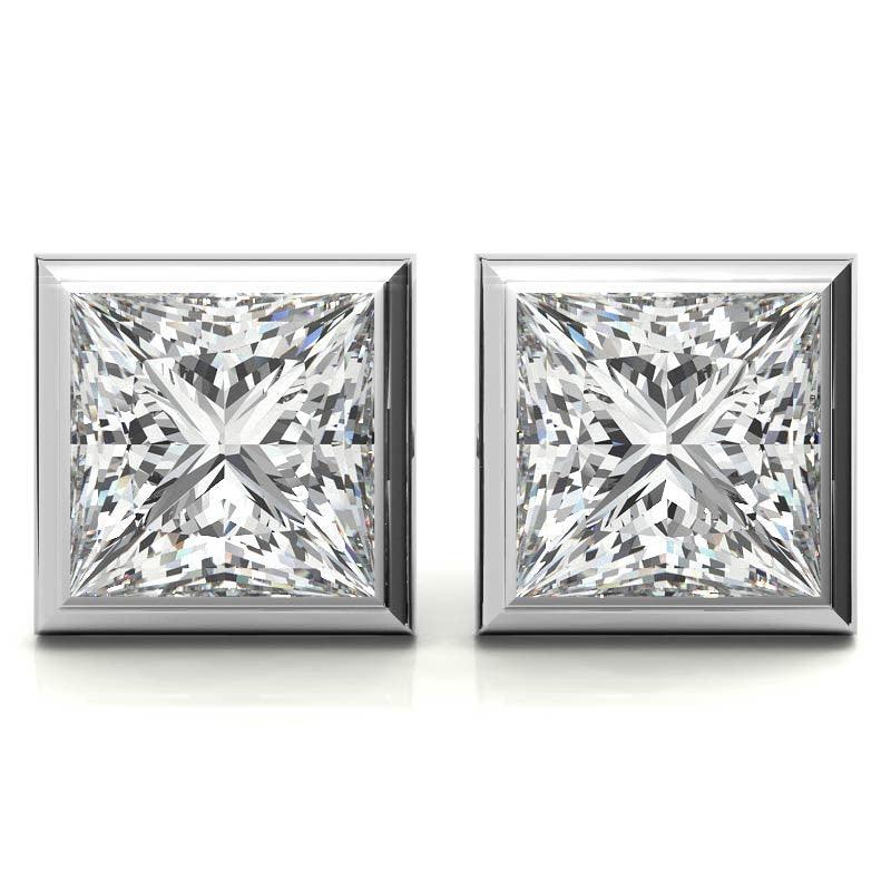 925 Sterling Silver Glistening Solitaire Earring AUS-565 - Auory