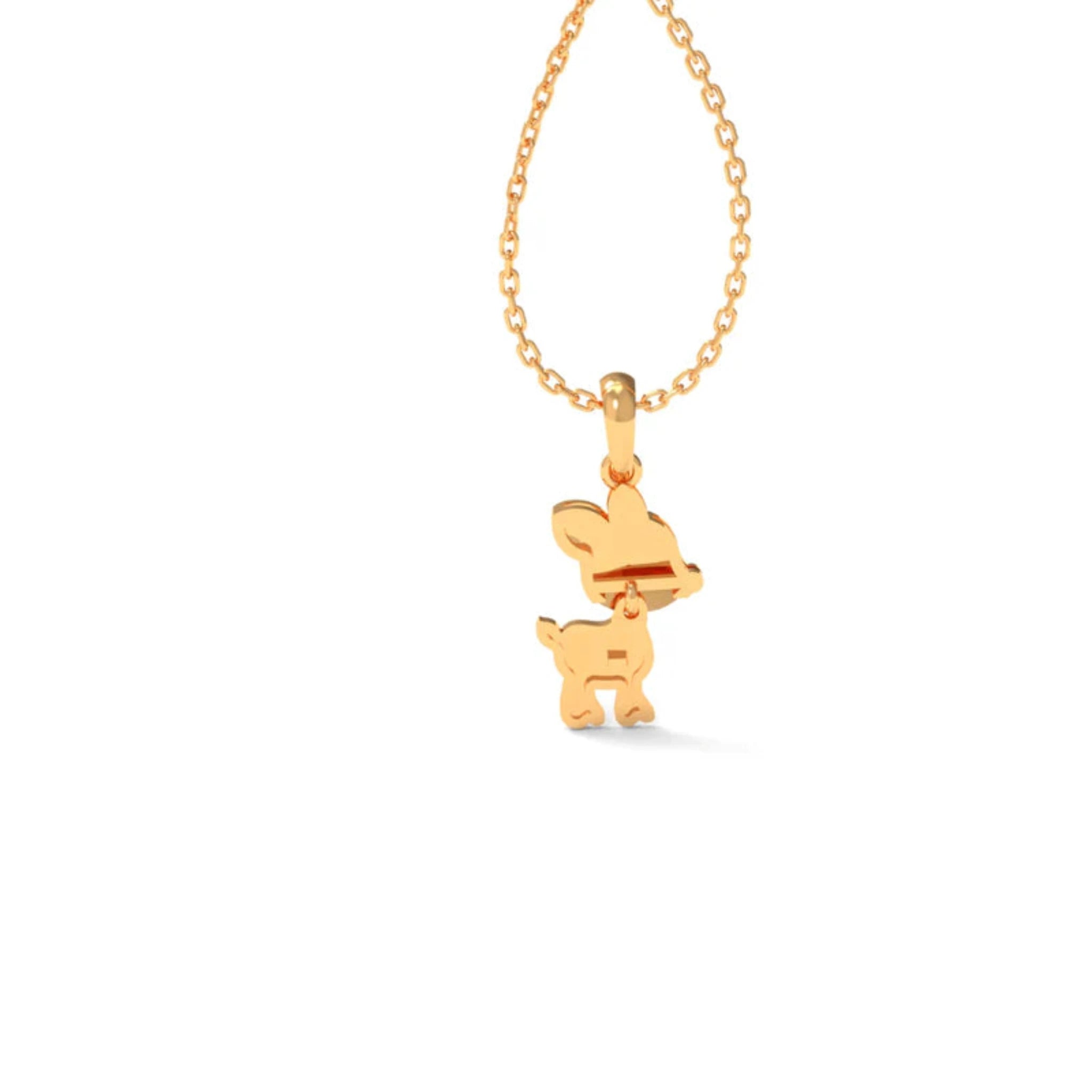 Cute Animal Silver Yellow Gold Adorable Deer Pendant for Kids