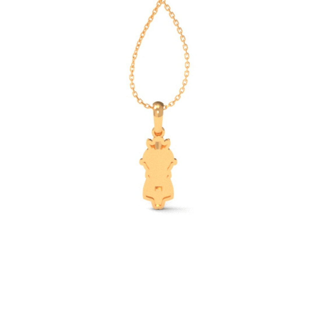 925 Sterling gold Queen Kid's Pendant - Auory