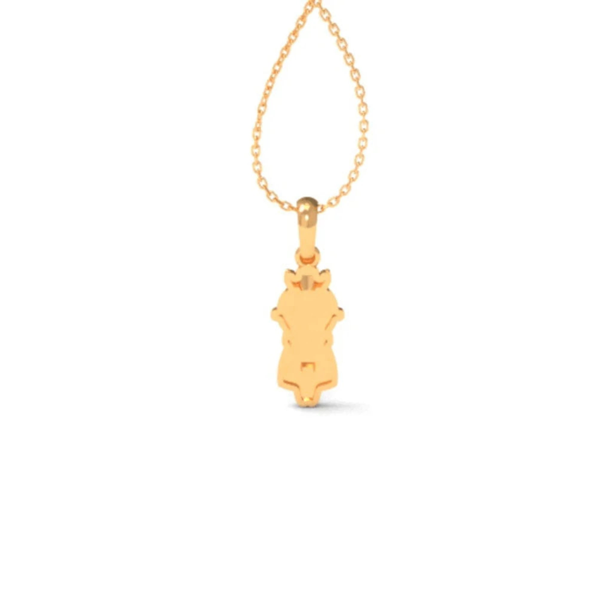 Silver Elegant Baby Princess Yellow Gold Pendant For Kids