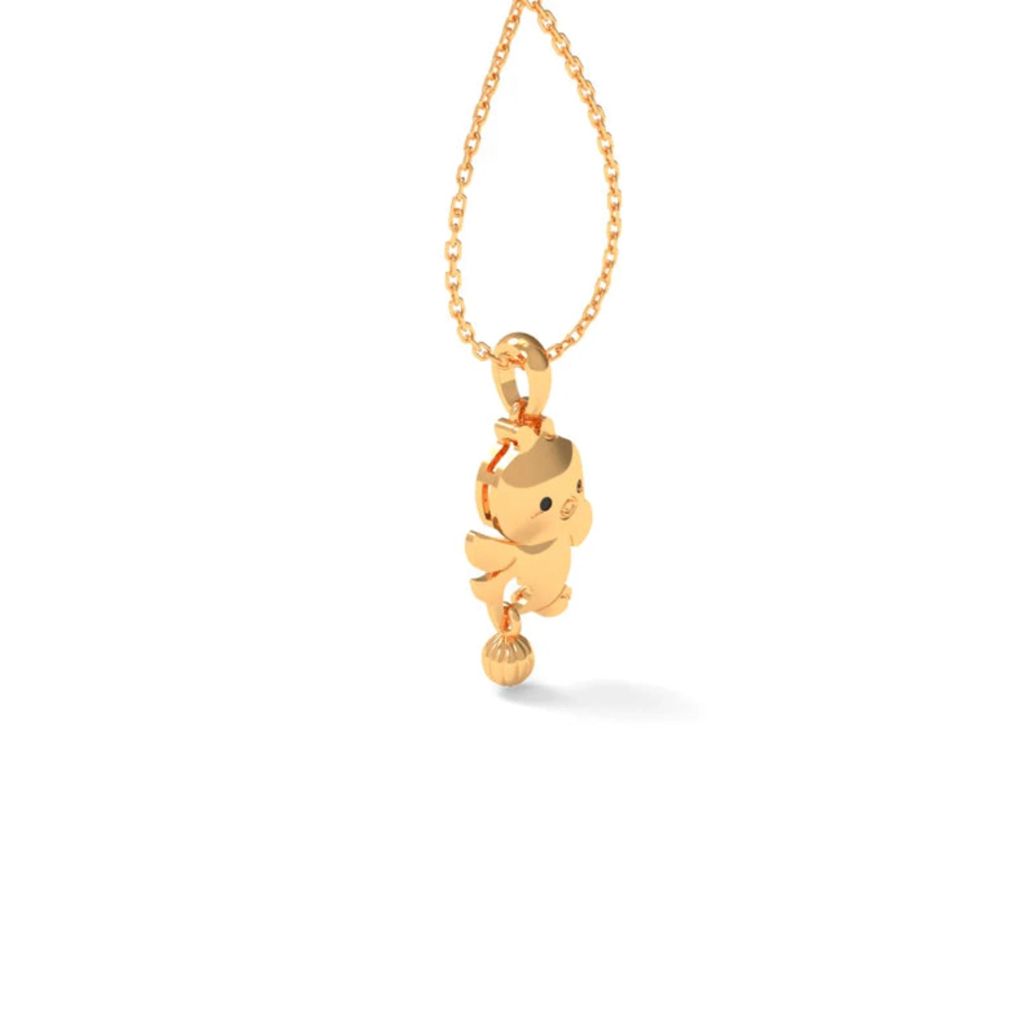 Tiny Animal-Themed Silver Yellow Gold Tweety Bird Pendant For Kids