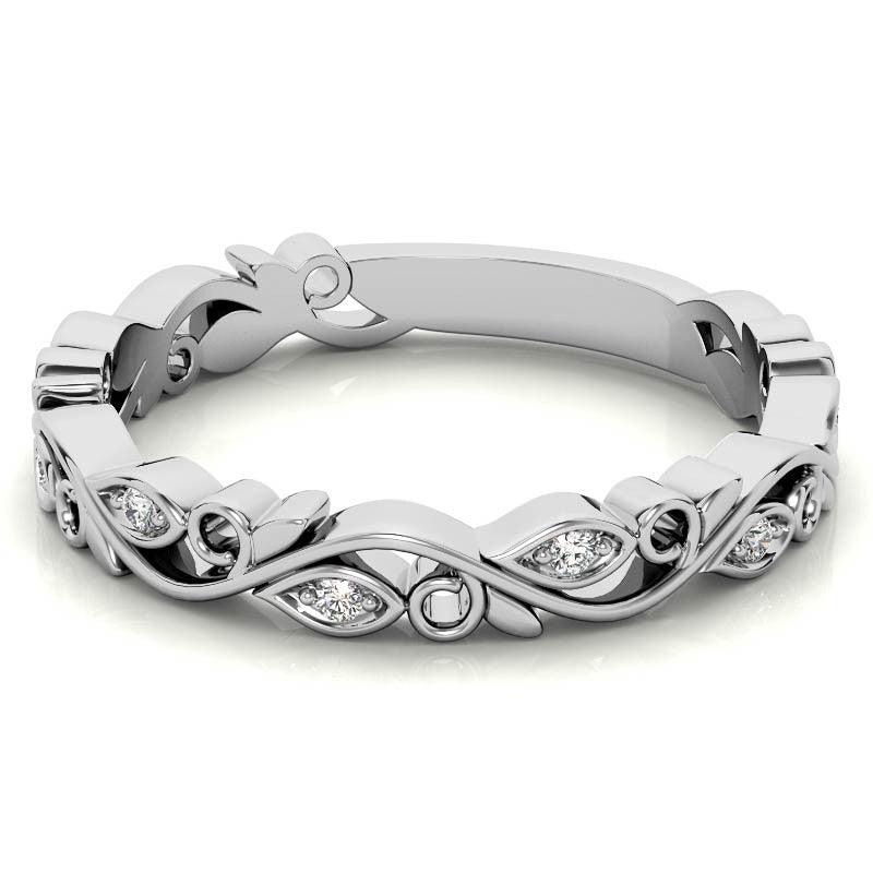 925 Sterling Silver "Leafy Luxe" Women's Band - Auory