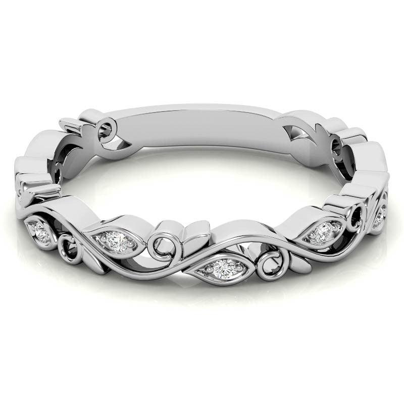 925 Sterling Silver "Leafy Luxe" Women's Band - Auory