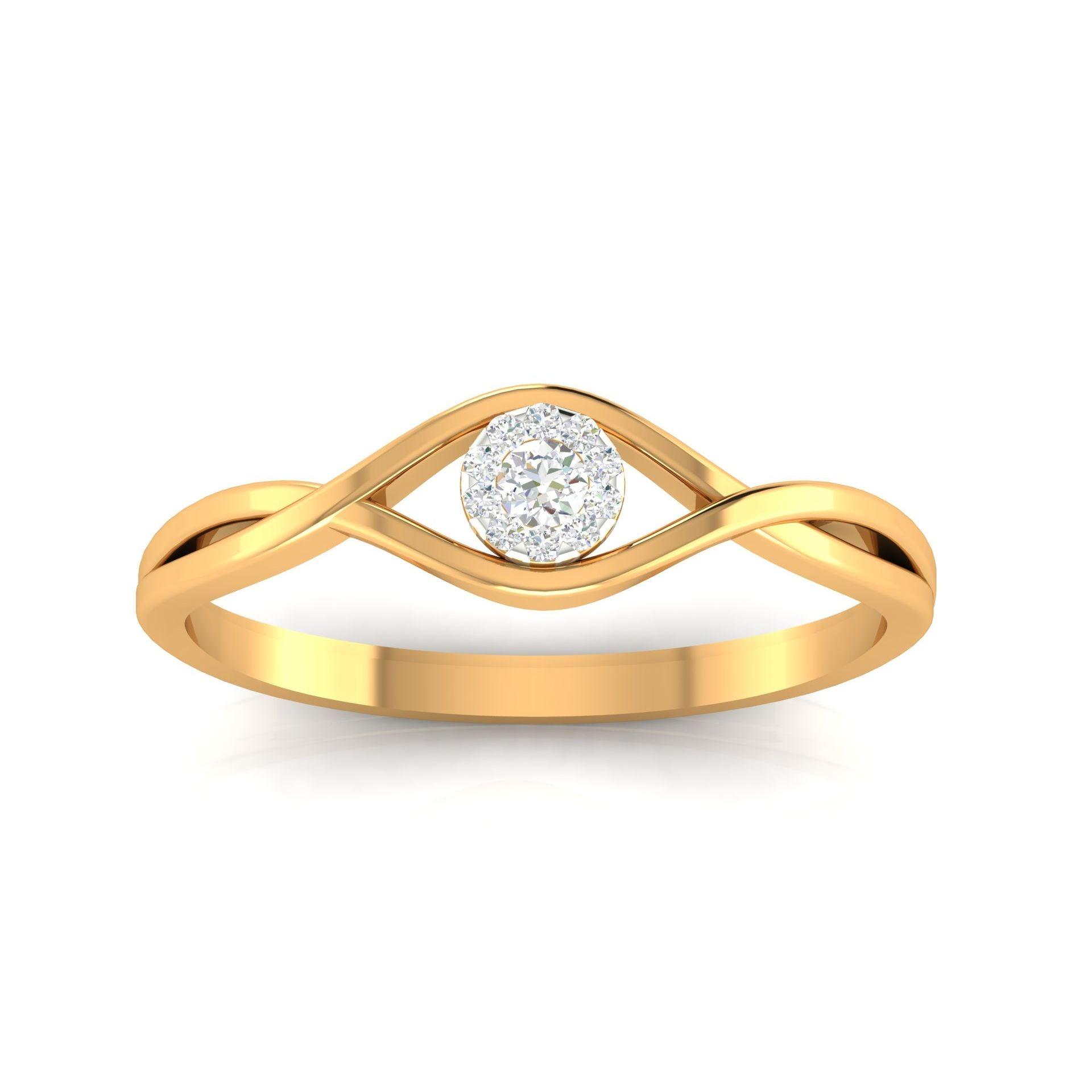 925 Sterling Silver Majestic Beauty lightweight ring Gold-Plated Ring AUS-388 - Auory