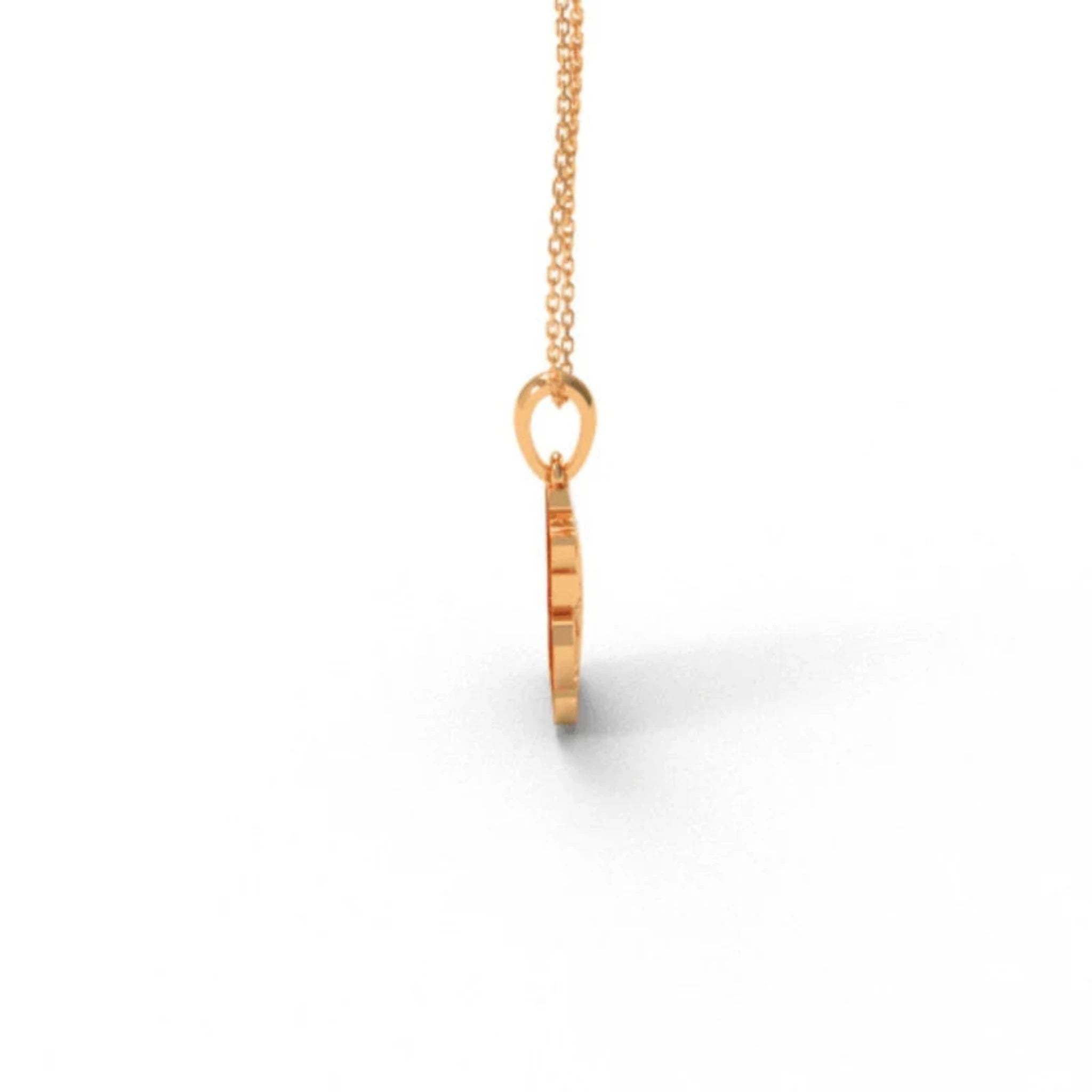 Dainty Cat Yellow Gold Silver Playful Pendant For Kids