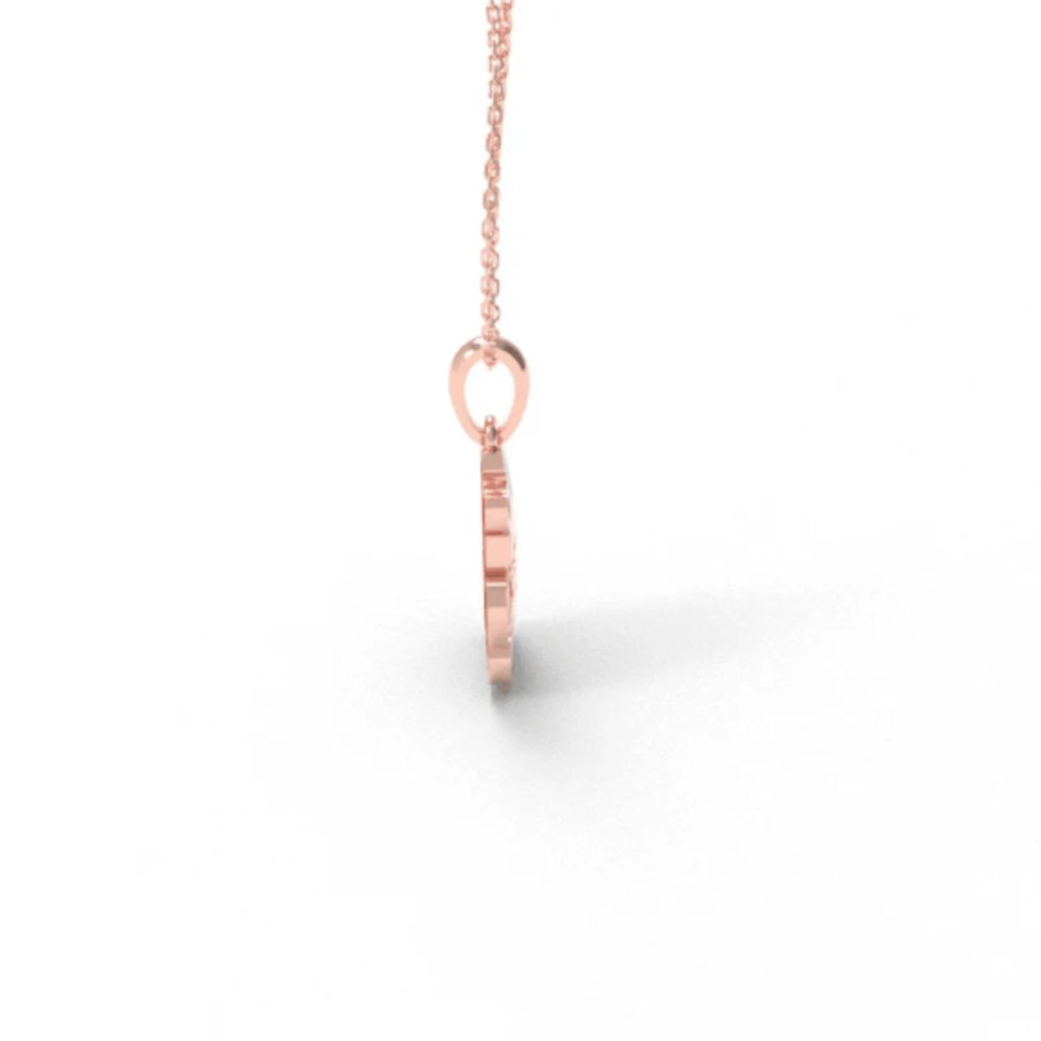 Adorable Kitty Rose Gold Silver Enamel Bow Pendant For Kids