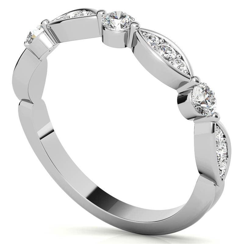 925 Sterling Silver "Modern Glamour" Women's Band - Auory