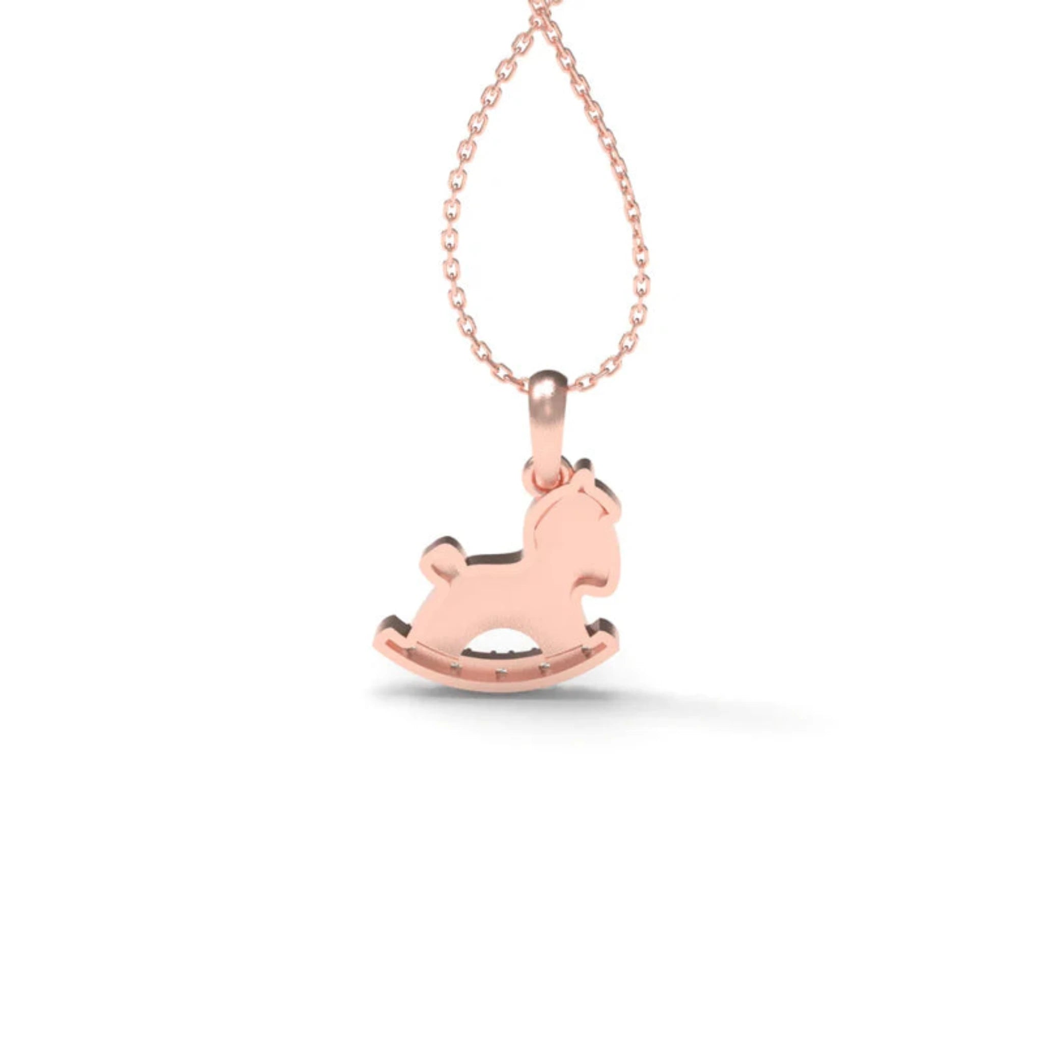 Silver Unicorn Rose Gold Pendant For Kids