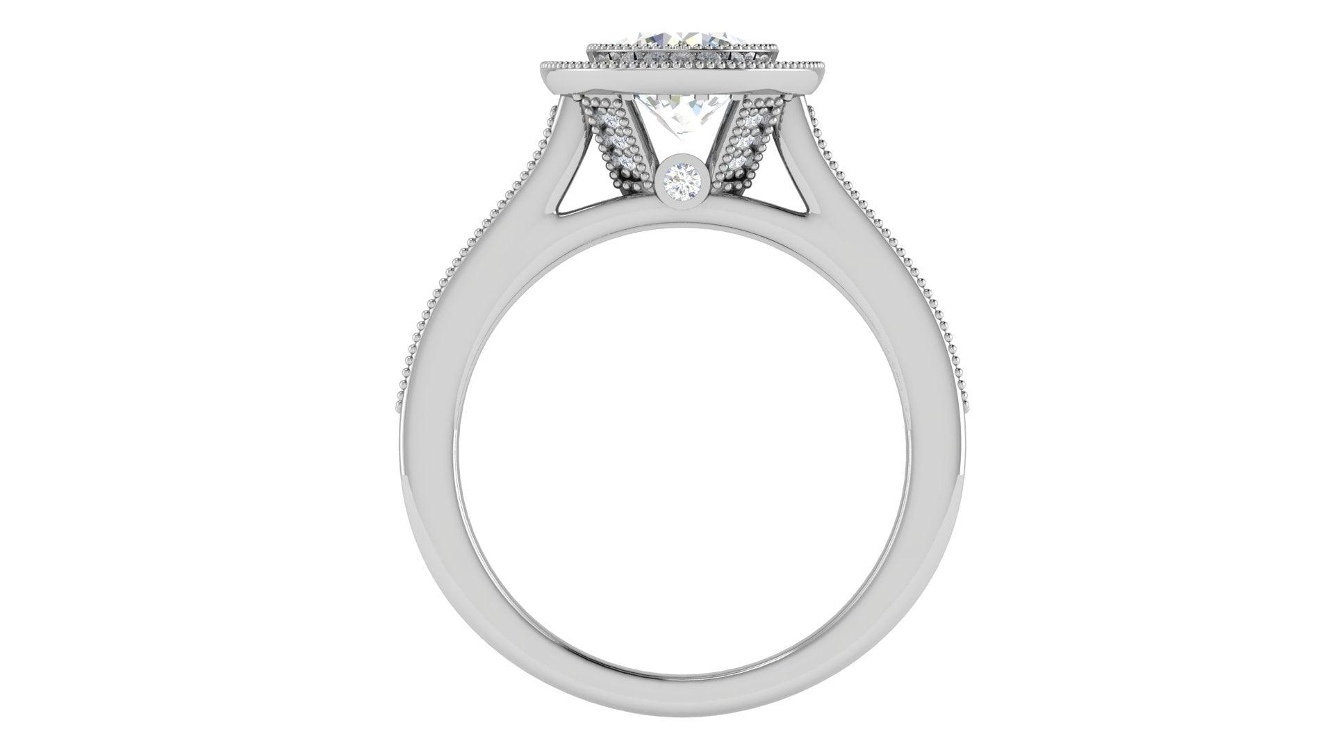 925 Sterling Silver Pure Love: Elegant Solitaire Bridal Ring AUS-315 - Auory