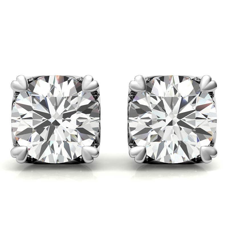 925 Sterling Silver Radiance Solitaire Earring AUS-564 - Auory