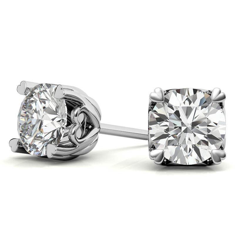 925 Sterling Silver Radiance Solitaire Earring AUS-564 - Auory