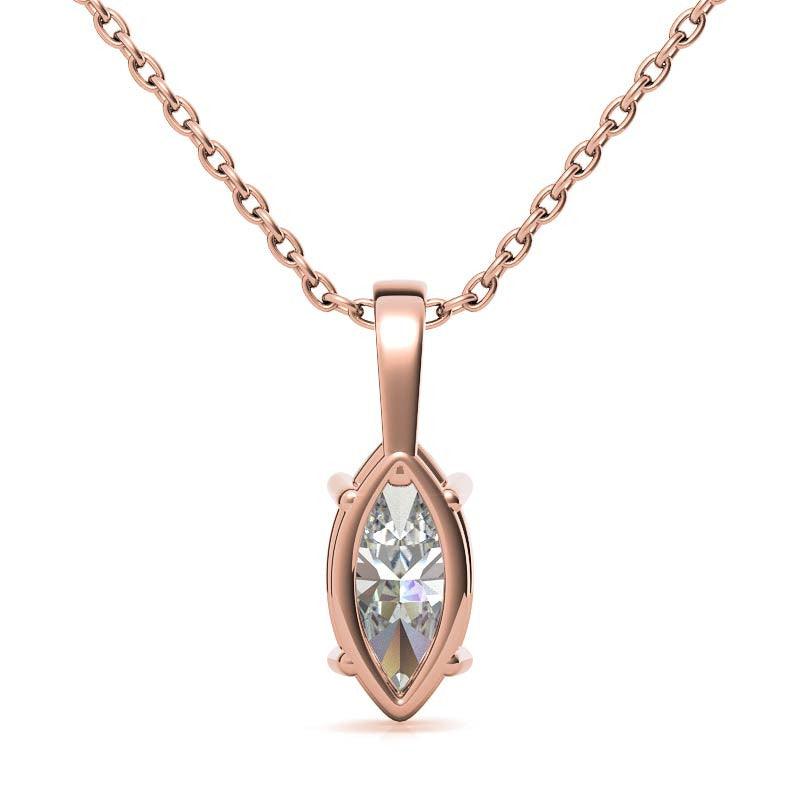 925 Sterling Silver Round Elegance Solitaire Pendant AUS-670 - Auory