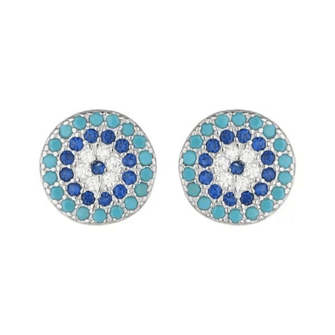 925 Sterling Silver Shades of Sea Studs Earrings - Auory